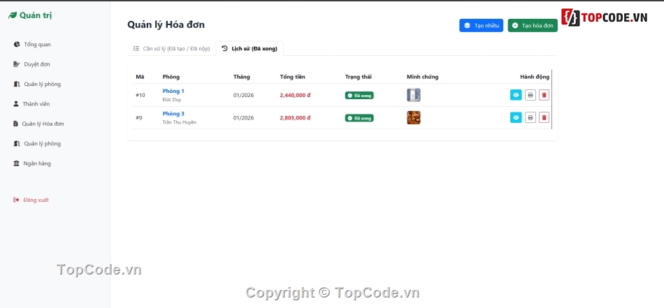 quản lý,Hệ thống quản lý,giải pháp,source quản lý nhà trọ
